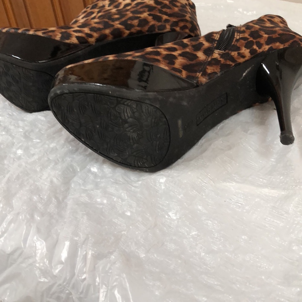 Leopard platform booties - Picture 5 of 7